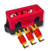 Kit Porta Fusível Mini Faca Midi com 3 Fusíveis 50A Alta Corrente Kit Porta Fusível Mini Faca Midi com 3 Fusíveis 50A Alta Corrente
