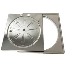 Kit Porta Grelha + Ralo Abre Fecha 15X15 Inox 304 Caixilho
