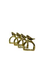 Kit porta guardanapo decorativo passaro ceramica 4pcs - mesa posta