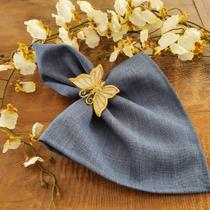 Kit porta Guardanapo mesa posta natal borboleta dourada 4 un Kit porta Guardanapo mesa posta natal borboleta dourada 4 un