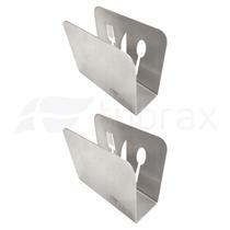 Kit Porta Guardanapos de Mesa Cozinha Suporte Aço Inox 304 - 2 unidades - Tubrax