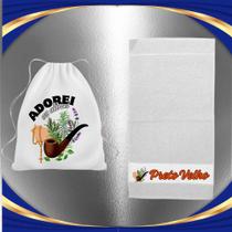 Kit Porta Guia e Tolha de Rosto Preto Velho - Umbanda Candomblé