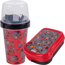 Kit Porta Lanche Shakeira 320ml Flamengo Escola Infantil