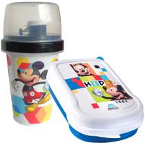Kit Porta Lanche Shakeira 320ml Mickey Escola Infantil