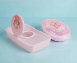 Kit Porta Lenço + Saboneteira Baby Plasutil Enxoval