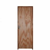 Kit Porta Lisa de Madeira Mescla 60 X 2.10 Batente Ecológico 09cm Fechadura Comum Lado Direito - Hale