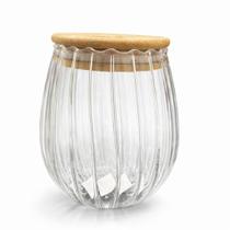 Kit Porta Mantimento de Vidro Borossilicato com Tampa de Bambu 450ml Kit Porta Mantimento de Vidro Borossilicato com Tampa de Bambu 450ml