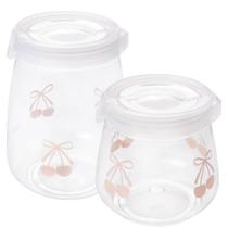 Kit porta mantimentos 1,1 litros e 1,9 litros rosa Flip Plasutil