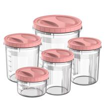 Kit Porta Mantimentos 5 Potes Organização Cozinha Completa