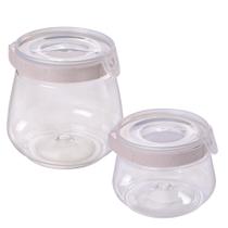 Kit porta mantimentos 700ml e 1,1 litros marmorizado Flip Plasutil Kit porta mantimentos 700ml e 1,1 litros marmorizado Flip Plasutil
