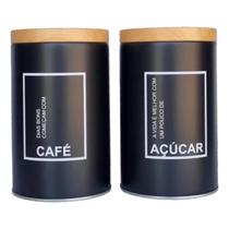 Kit Porta Mantimentos Café e Açucar Pote Organidor Cozinha