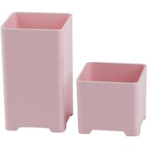 Kit porta objetos rosa pastel - maxcril