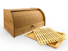 KIT Porta Pães e Tabua de Pães Mimo Style feitos em Bambu Ecologicamente corretos e Elegantes