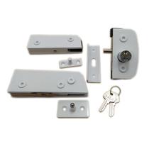 Kit porta pivotante para vidro temperado blindex 6 e 10mm - Branco