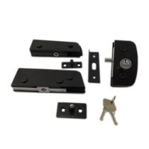 Kit porta pivotante para vidro temperado blindex 6 e 10mm - Preto