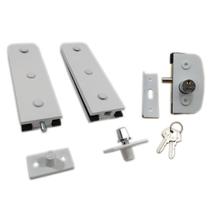 Kit porta pivotante tipo jumbo para vidro temperado blindex - Branco (alumínio) Kit porta pivotante tipo jumbo para vidro temperado blindex - Branco (alumínio)