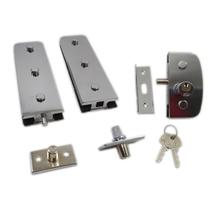 Kit porta pivotante tipo jumbo para vidro temperado blindex - Cromado (alumínio) Kit porta pivotante tipo jumbo para vidro temperado blindex - Cromado (alumínio)