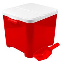 Kit Porta Ração Container 15 Kg Organizador Com Tampa + Pá Dosadora Kit Porta Ração Container 15 Kg Organizador Com Tampa + Pá Dosadora