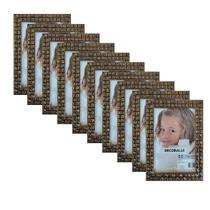 Kit Porta Retrato 10x15 Dourado 10 Un. Moldura Detalhada