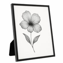 Kit Porta Retrato De Metal Com Vidro Luxo Preto Grande 20x25 Cm Espelhado Vidro