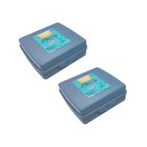 Kit Porta Sanduíche Sanduicheira Com Trava 585 Ml Lanche Pão