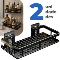 Kit Porta Shampoo Sabonete Suporte De Canto Parede Banheiro Compacto De Metal