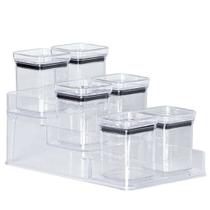 Kit Porta Temperos 6 Potes Herméticos + Organizador Lumini Kit Porta Temperos 6 Potes Herméticos + Organizador Lumini