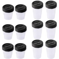 Kit porta temperos/condimentos rosca 12 peças preto 6 x 65ml e 6 x 90ml Plasutil Kit porta temperos/condimentos rosca 12 peças preto 6 x 65ml e 6 x 90ml Plasutil
