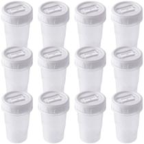 Kit porta temperos/condimentos rosca 90ml branco 12 peças Plasutil ref. 4650 Kit porta temperos/condimentos rosca 90ml branco 12 peças Plasutil ref. 4650