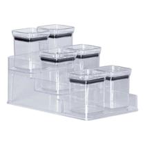 Kit Porta Temperos Hermético Acrílico Lumini 7 PCS 2073 Kit Porta Temperos Hermético Acrílico Lumini 7 PCS 2073