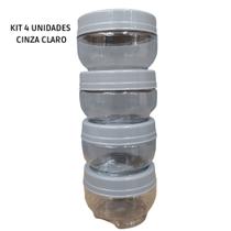 KIT Porta Temperos Organizador Pote Gire e Trave Empilha Fácil BPA Free 155ml /380ml PLASÚTIL