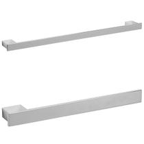 Kit Porta Toalhas de Banho e Rosto Banheiro Cromado Master