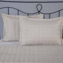KIT Porta Travesseiro Matelado Soft 2 Peças 70cm x 50cm 100 Poliéster Areia