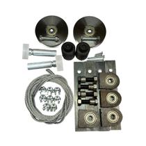 Kit Portão Basculante 3 Polegadas Nylon Castanha Completo