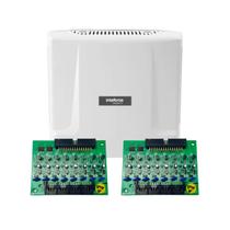 Kit Portaria Central Comunic 16 2 Placa 08 Ramais Comunic 48