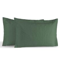 Kit Portas Travesseiros Gold Percal 200 Fios Algodão 50cm x 70cm 2 Peças - Verde Militar Kit Portas Travesseiros Gold Percal 200 Fios Algodão 50cm x 70cm 2 Peças - Verde Militar