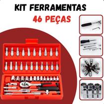 Kit portátil com 46 ferramentas e maleta resistente. Kit portátil com 46 ferramentas e maleta resistente.