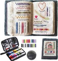 Kit portátil de livro de pontos de bordado para costura DIY Kit portátil de livro de pontos de bordado para costura DIY