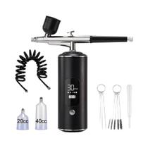 Kit Portátil Mini Aerógrafo Para Nail Art Com Compressor Pistola De Pulverização Manual Para Pintura