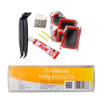 Kit Portatil Reparo De Bicicletas + Bomba 40cm + Mangueira