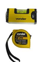 Kit Portátil Trena 3mts E Mini Nivel Vonder - Cabe No Bolso Kit Portátil Trena 3mts E Mini Nivel Vonder - Cabe No Bolso