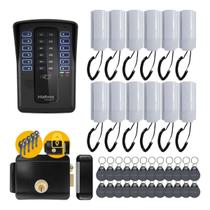 Kit Porteiro Coletivo Collective 12, 12 Interfones, Fechadura e Tags RFID