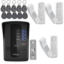 Kit Porteiro Coletivo Collective 4, 3 Interfones, Botoeira e 10 Tags RFID Kit Porteiro Coletivo Collective 4, 3 Interfones, Botoeira e 10 Tags RFID