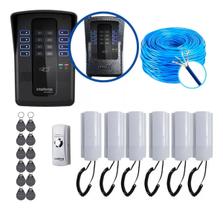 Kit Porteiro Coletivo Collective 8, 6 Interfones, Tags e Botoeira