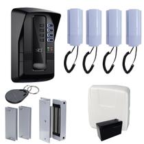 Kit Porteiro Coletivo Interfone 4 Pontos Intelbras Com Fechadura Eletroima e 10 Tags