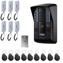 Kit Porteiro Coletivo Interfone Interfonia Predial Residencial 06 Pontos Intelbras E 12 Tags