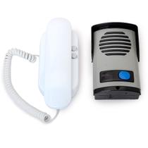 Kit Porteiro Elétrico Branco P10S Com Interfone Universal Com 02 Botões Para Acionamento - M&T DISTRIBUIDORA