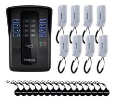Kit Porteiro Eletrônico Coletivo 8 Pontos com Interfones e Cartão de Proximidade RFID - Intelbras