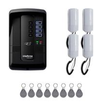 Kit Porteiro Eletrônico Coletivo Intelbras 4 Pontos Com Monofone e Tag