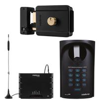 Kit Porteiro Eletrônico Coletivo Sem Fio com Interfone Celular 3G e Fechadura Kit Porteiro Eletrônico Coletivo Sem Fio com Interfone Celular 3G e Fechadura